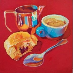 Nida Fatima Syed, 15 x 15 inch, Oil on Board, Still life Painting, AC-NDFRZ-010 Nida Fatima Syed, 15 x 15 inch, Oil on Board, Still life Painting, AC-NDFRZ-010